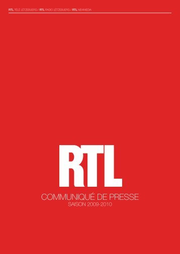 COMMUNIQUé DE PRESSE - RTL