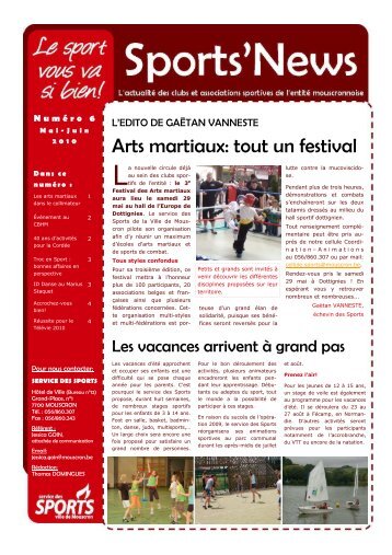 Sports'News n°6 - Ville de Mouscron