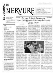 Mai - Nervure Journal de Psychiatrie