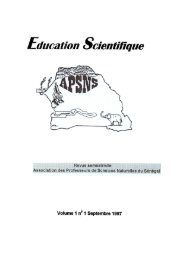 education scientifique - Fastef - Université Cheikh Anta Diop