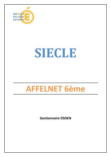 AFFELNET6 doc DSDEN - Académie de Limoges