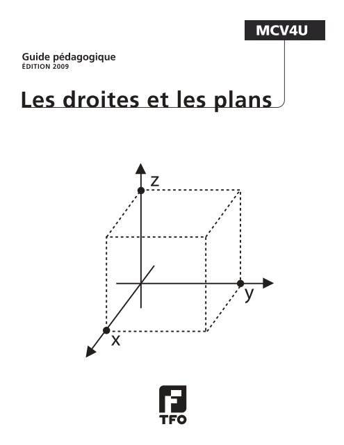 Les droites et les plans - TFO