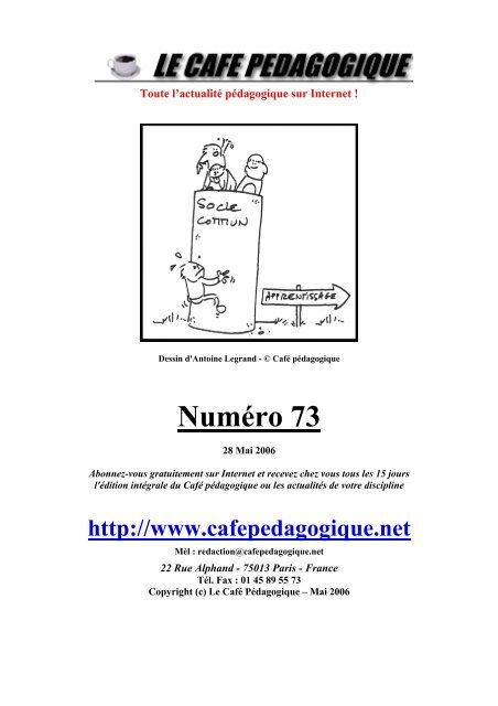 Cafe73 Cafe Pedagogique