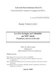 Le rêve lyrique en Colombie au XIX siècle - Université Paris-Sorbonne