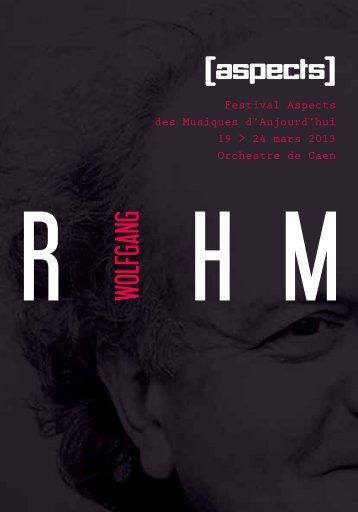 Festival Aspects des Musiques d'Aujourd'hui 19 > 24 mars 2013 ...