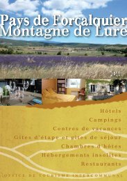 Pays De Forcalquier Montagne De Lure Office De Tourisme Du