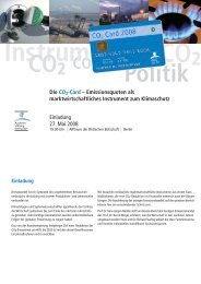 Einladung 27. Mai 2008 Die CO2-Card – Emissionsquoten als ...