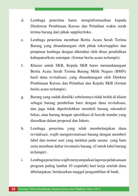 Petunjuk Teknis Bantuan Sosial Revitalisasi Sarana Kursus dan ...