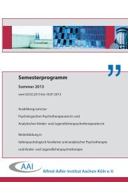 Sommersemester 2013 - Alfred-Adler-Institut Aachen-Köln