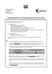 Employment Pass / S Pass Application Form - Ministry of Manpower