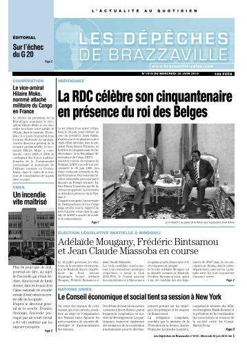 La RDC célèbre son cinquantenaire en présence du roi des Belges