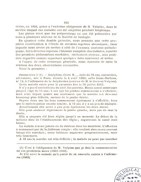 comptes rendus des séances et mémoires de la société de biologie ...