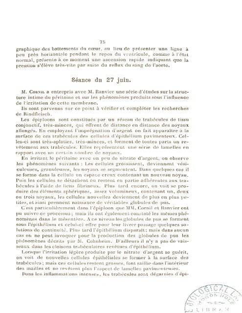 comptes rendus des séances et mémoires de la société de biologie ...