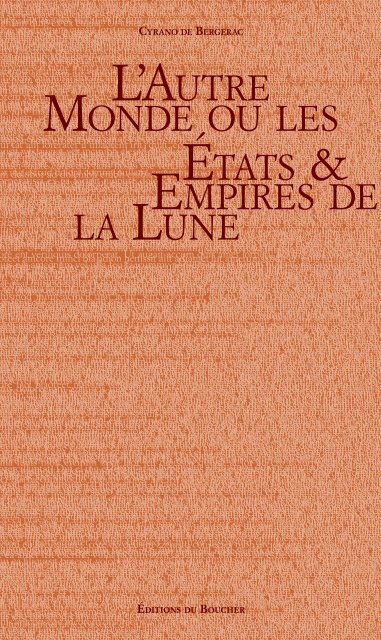 L'Autre Monde ou les États et Empires de la Lune - Éditions du ...