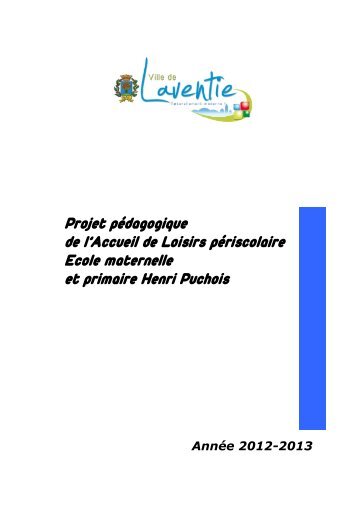 Projet pédagogique de l'Accueil de Loisirs périscolaire Ecole ...