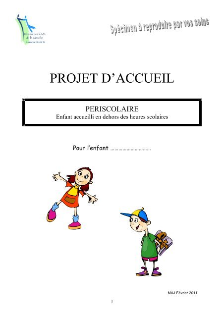 Exemple de projet d'accueil (périscolaire) - Parent - Manche