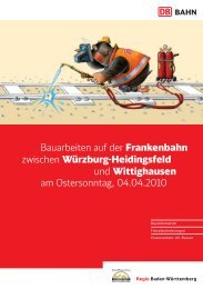 Bauarbeiten auf der Frankenbahn zwischen Würzburg-Heidingsfeld ...