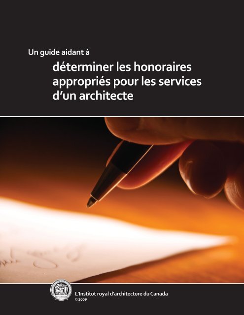 déterminer les honoraires appropriés pour les services d'un architecte