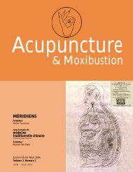 Acupuncture & moxibustion 3(1) de janvier à mars 2004 - Méridiens