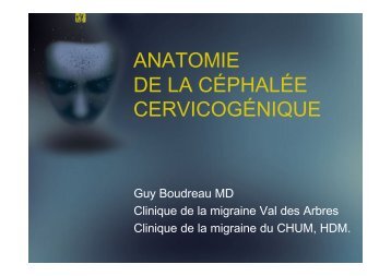 anatomie de la céphalée cervicogénique - Chumneurologie.org