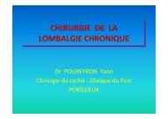 CHIRURGIE DE LA LOMBALGIE CHRONIQUE - ampra