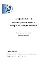 Neurocryostimulation et Ostéopathie complémentarité? - l'Antalvite