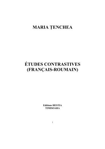 ETUDES CONTRASTIVES