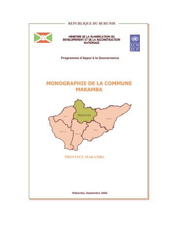 MONOGRAPHIE DE LA COMMUNE MAKAMBA - Cités Unies France