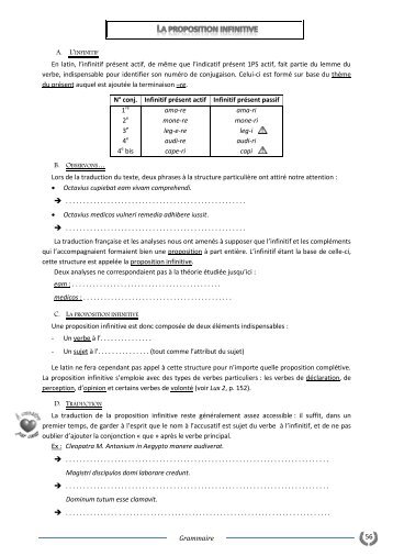 Document des élèves - Langues anciennes