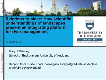 GEOMORPHOLOGY AND RIVER MANAGEMENT - Massey University