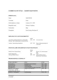 CV - Afdeling Mobiliteit en Ruimtelijke Planning - Universiteit Gent