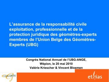 Assurances GERARDY SPRL - Union des Géomètres-Experts du ...