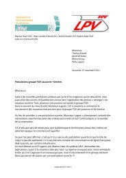 Postulations groupe TGV Lausanne –Genève. Messieurs ... - VSLF