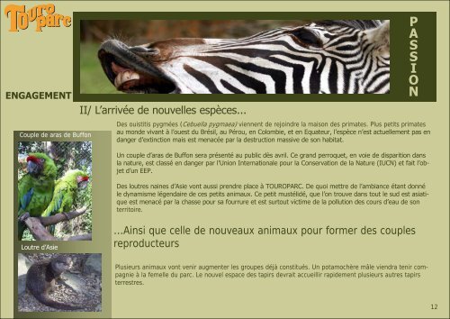 DOSSIER DE PRESSE 2010 Parc zoologique et d ... - Touroparc