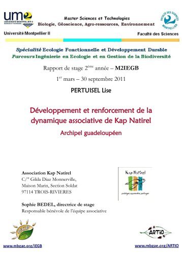 Association Kap Natirel - Master écologie biodiversité