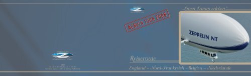 Reiseroute - Zeppelin Europe Tours