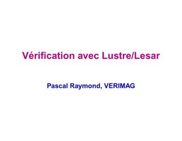 Vérification avec Lustre/Lesar