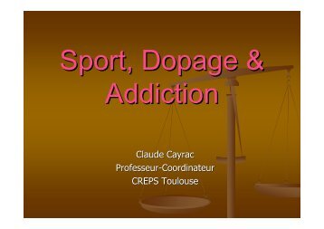 Sport et addiction - CHU Toulouse