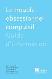 Le trouble obsessionnel- compulsif Guide d'information