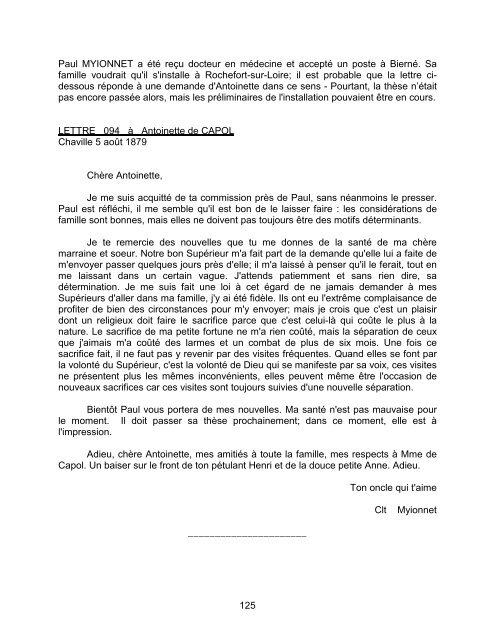 Lettres de Clément Myionnet