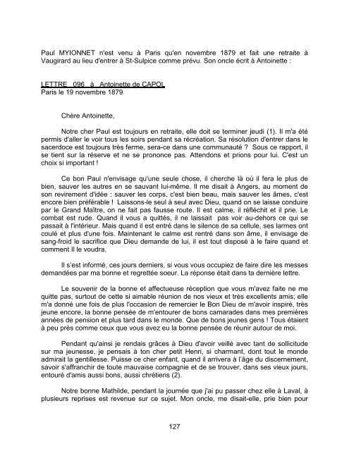 Lettres de Clément Myionnet