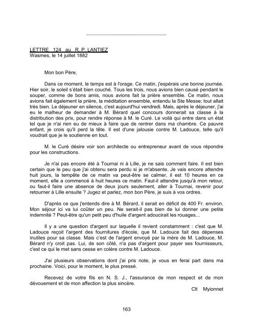 Lettres de Clément Myionnet