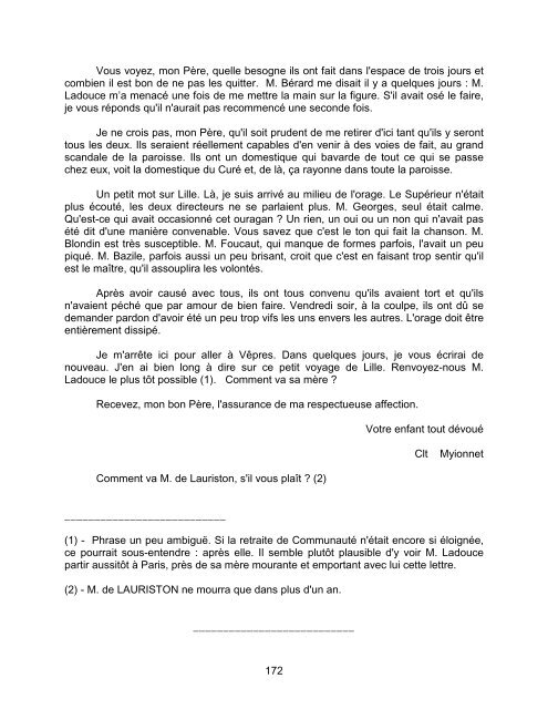 Lettres de Clément Myionnet