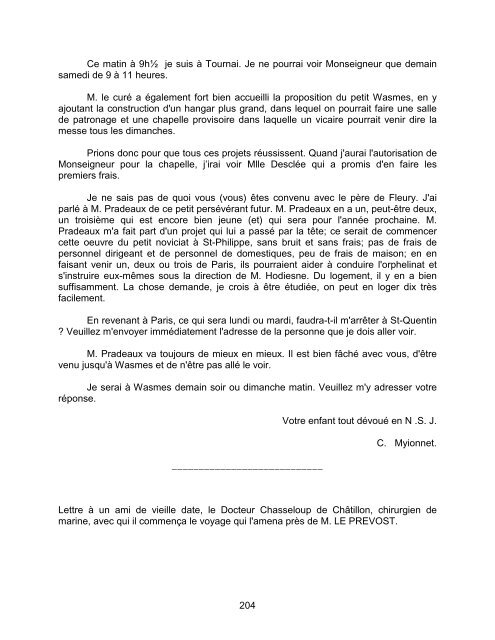 Lettres de Clément Myionnet