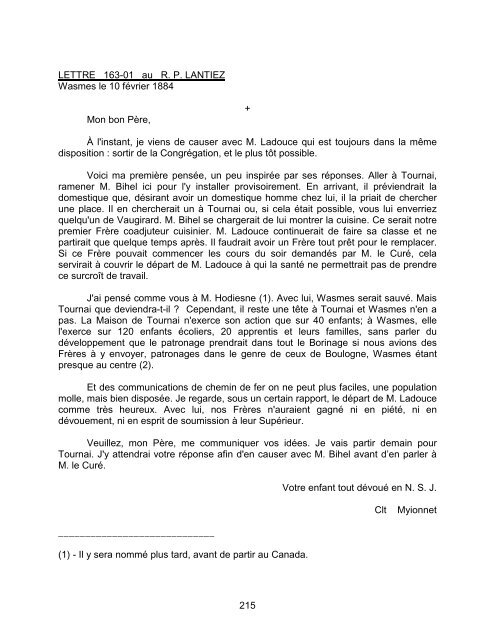 Lettres de Clément Myionnet