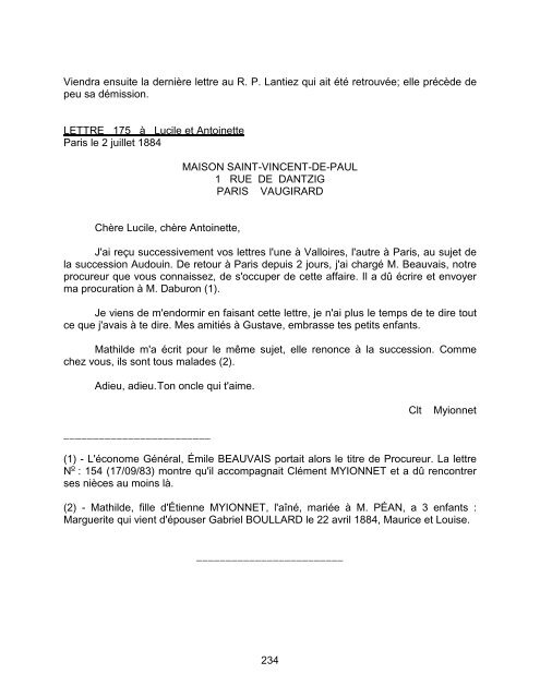 Lettres de Clément Myionnet