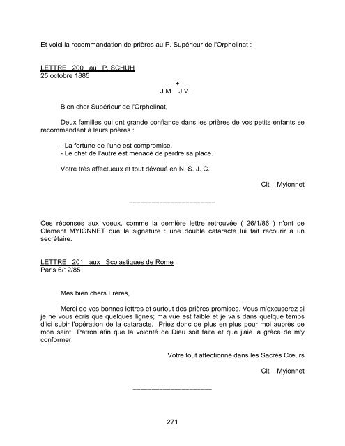 Lettres de Clément Myionnet