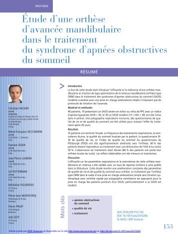 PDF (850.3 KB) - Actualités Odonto-Stomatologiques