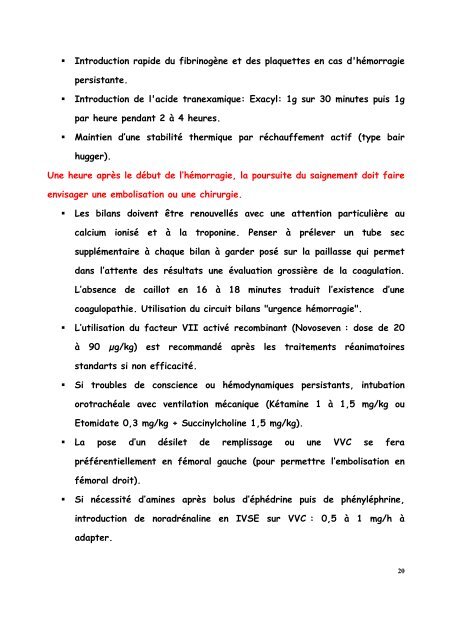 Protocoles en anesthésie obstétrique rédigés ... - CHU - Montpellier