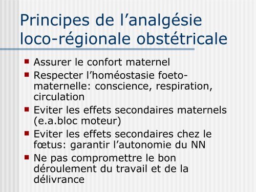 « Update » en Anesthésie-Analgésie Obstétricale - EIUA